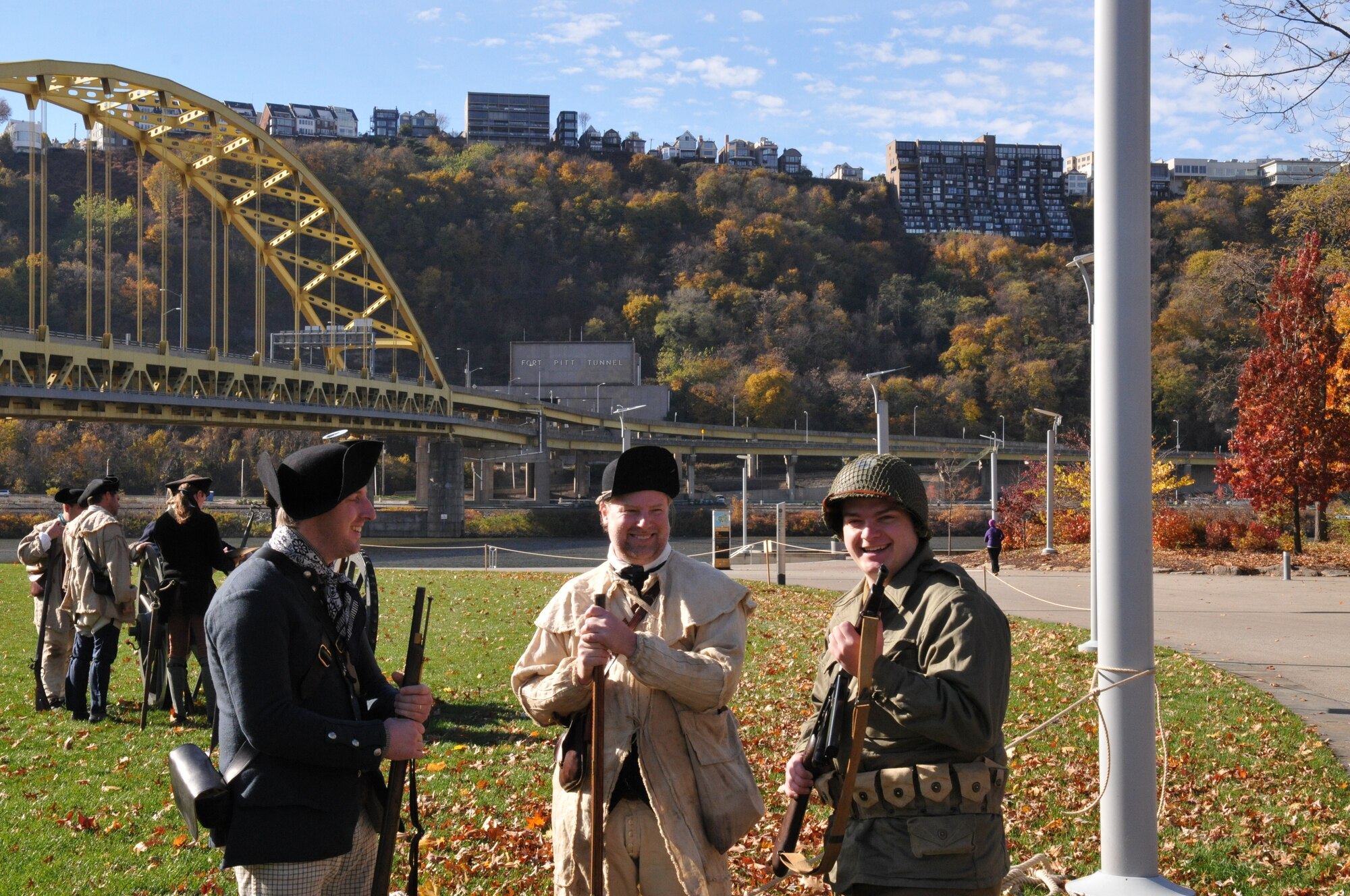The Pennsylvania National Guard joined with the Pennsylvania Department of Conservation of Natural Resources' Point State Park and the Association of the United States Army to organize Steel City Salutes the Troops, Pittsburgh, November 8, 2014.  The event is a celebration of the region’s military history, community impact and continued relevance. (U.S. Air National Guard photo by Staff Sgt. Michael Fariss/ Released)
