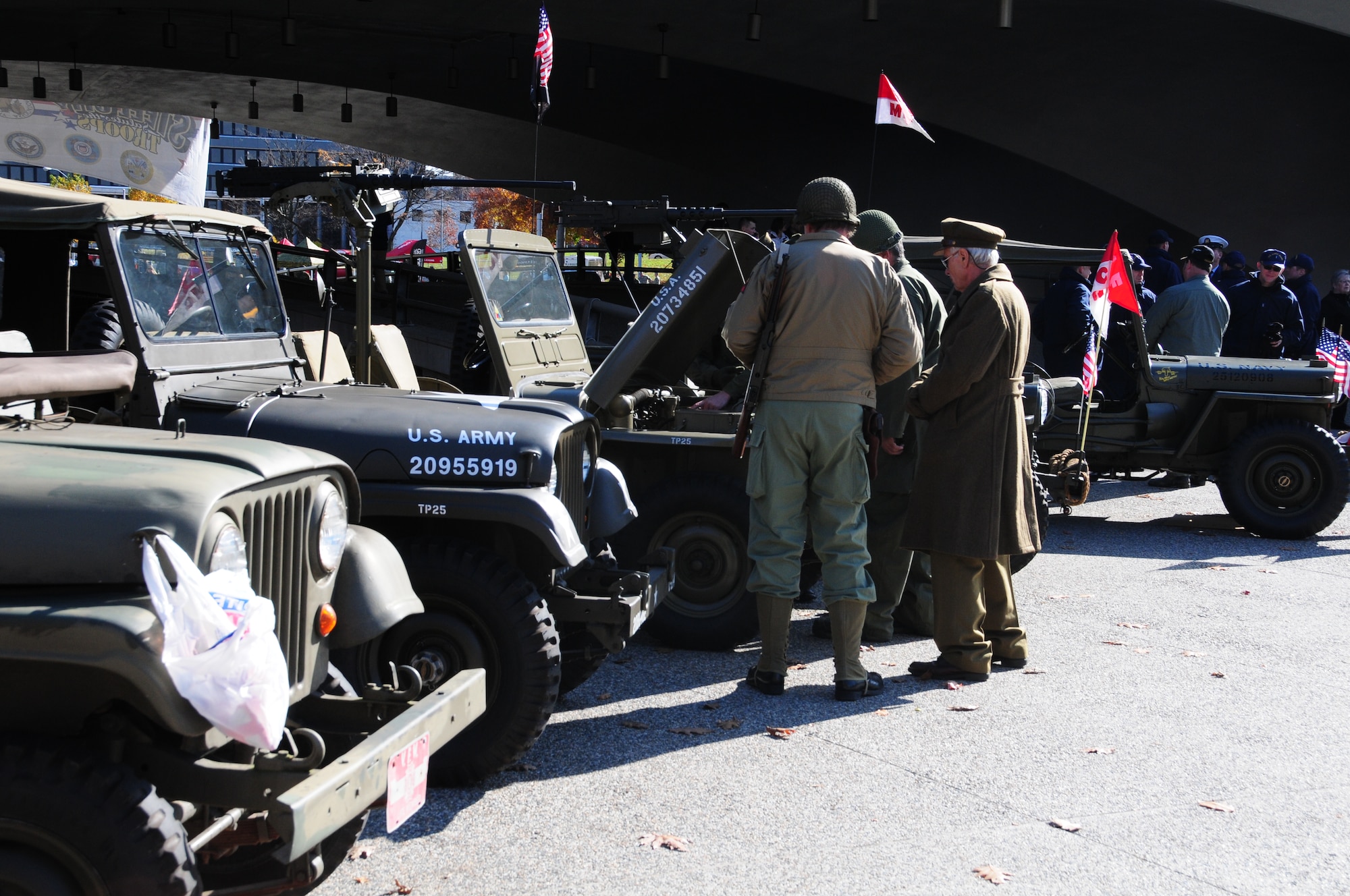 The Pennsylvania National Guard joined with the Pennsylvania Department of Conservation of Natural Resources' Point State Park and the Association of the United States Army to organize Steel City Salutes the Troops, Pittsburgh, November 8. 2014.  The event is a celebration of the region’s military history, community impact and continued relevance. (U.S. Air National Guard photo by Master Sgt. Shawn Monk/ Released)