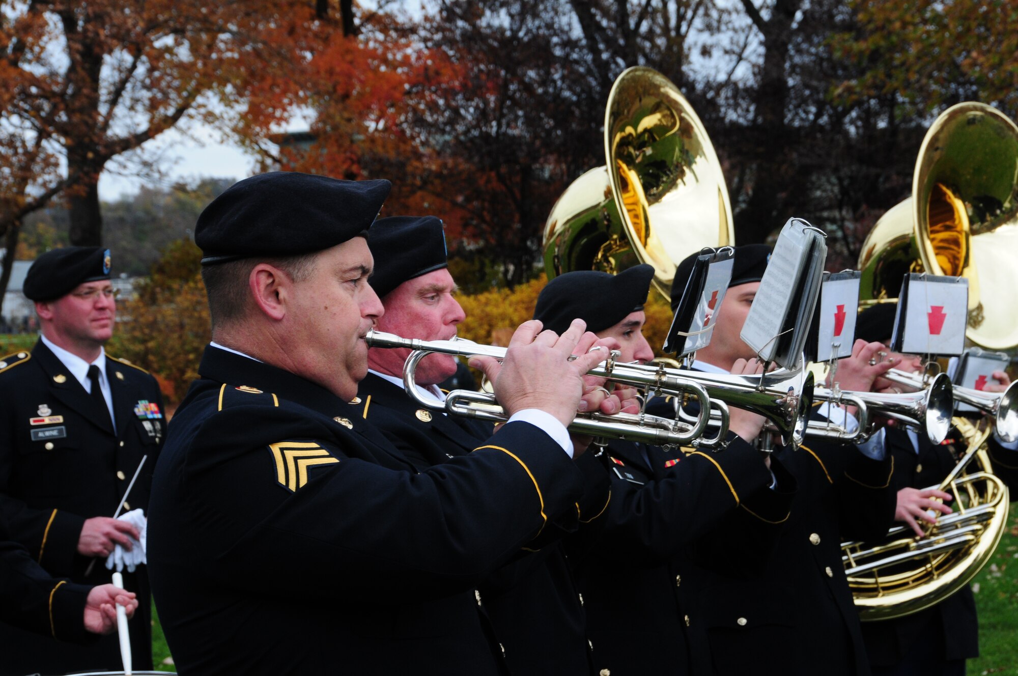 The Pennsylvania National Guard joined with the Pennsylvania Department of Conservation of Natural Resources' Point State Park and the Association of the United States Army to organize Steel City Salutes the Troops, Pittsburgh, November 8. 2014.  The event is a celebration of the region’s military history, community impact and continued relevance. (U.S. Air National Guard photo by Airman 1st Class Allyson Manners/ Released)