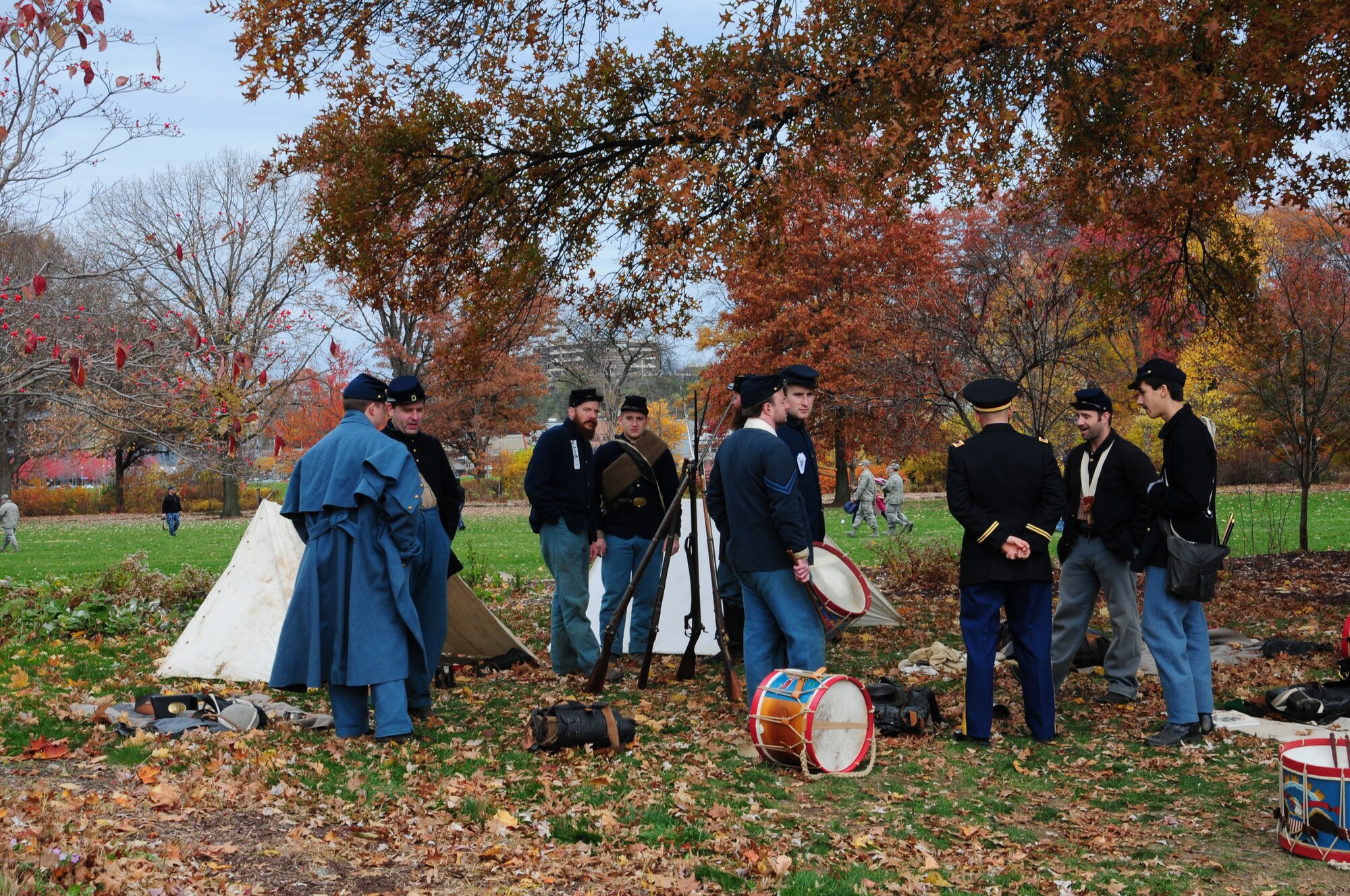 The Pennsylvania National Guard joined with the Pennsylvania Department of Conservation of Natural Resources' Point State Park and the Association of the United States Army to organize Steel City Salutes the Troops, Pittsburgh, November 8. 2014.  The event is a celebration of the region’s military history, community impact and continued relevance. (U.S. Air National Guard photo by Airman 1st Class Allyson Manners/ Released)