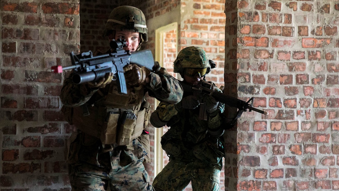 U.S. Marines, assigned to 2nd Battalion, 9th Marine Regiment, Echo Company, and Royal Brunei Land Forces conduct Military Operations in Urban Terrain training during Cooperation Afloat Readiness and Training (CARAT) Brunei 2014 at Camp Penanjong,  Nov. 13. In its 20th year, CARAT is an annual, bilateral exercise series with the U.S. Navy, U.S. Marine Corps and the armed forces of nine partner nations including, Bangladesh, Brunei, Cambodia, Indonesia, Malaysia, the Philippines, Singapore, Thailand and Timor-Leste. 
