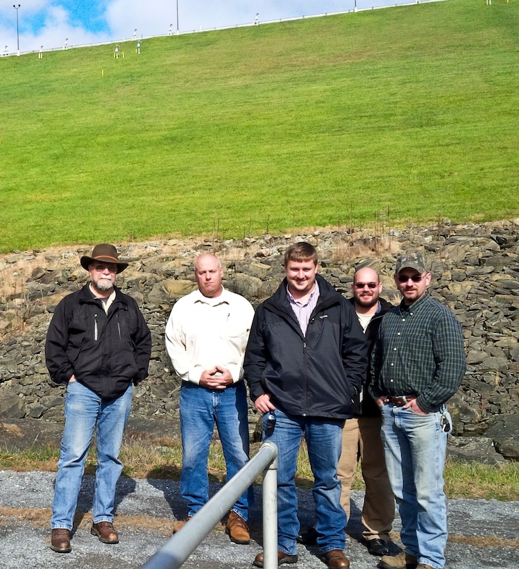 (From left to right) Muskingum Resident Office, Matt Folk, Mark Wheeler and Jonathan West with East Branch Resident Office, Josh Kinnear and Kevin Cannon