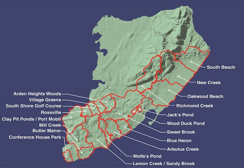 Staten Island Bluebelt Watersheds.