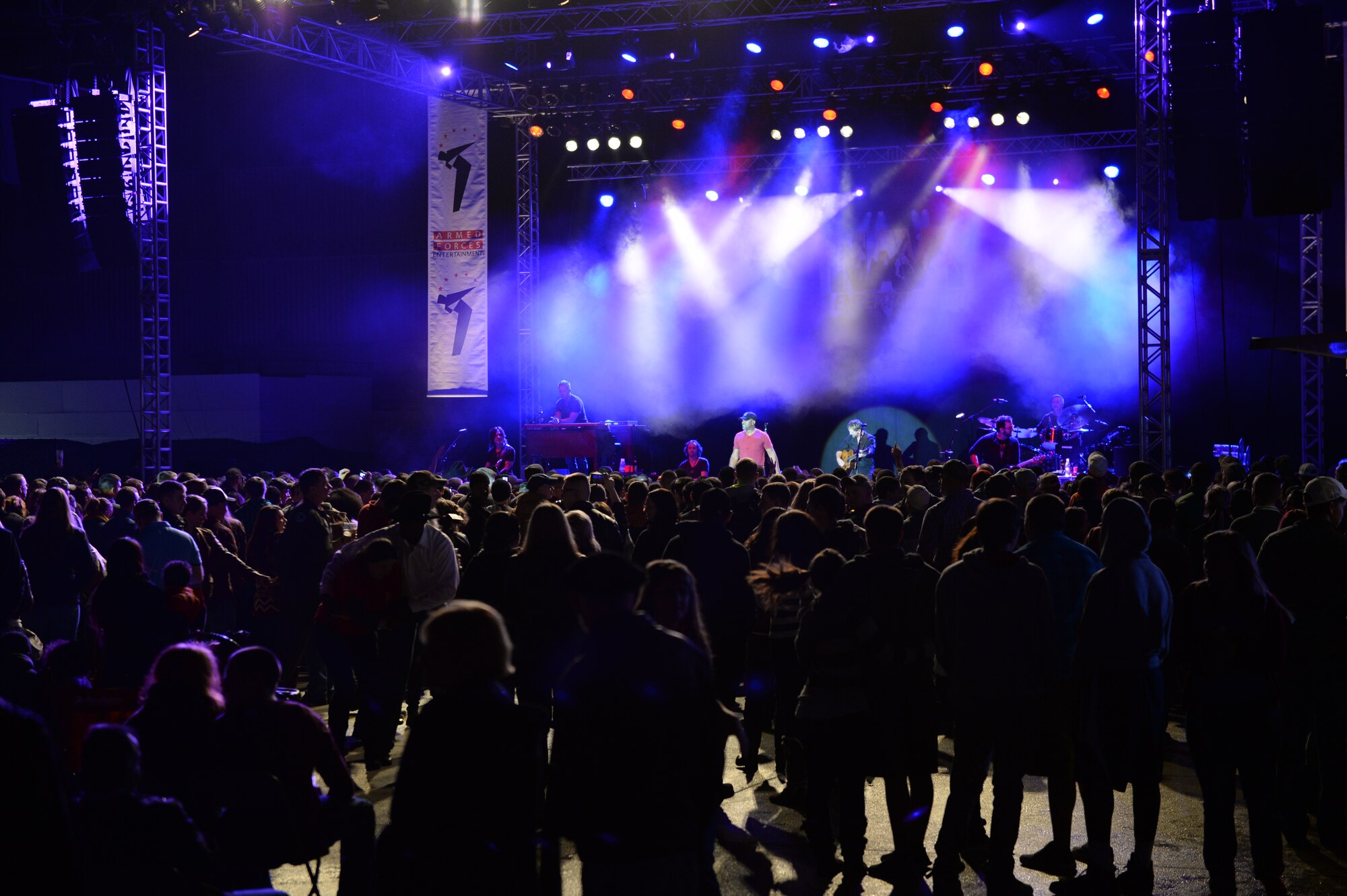 Country musician Darius Rucker performs during a concert Nov. 14, 2014, at Hangar One at Spangdahlem Air Base, Germany. Service members and their families from several military installations in the area attended the 90-minute concert. (U.S. Air Force photo by Airman 1st Class Dylan Nuckolls/Released)