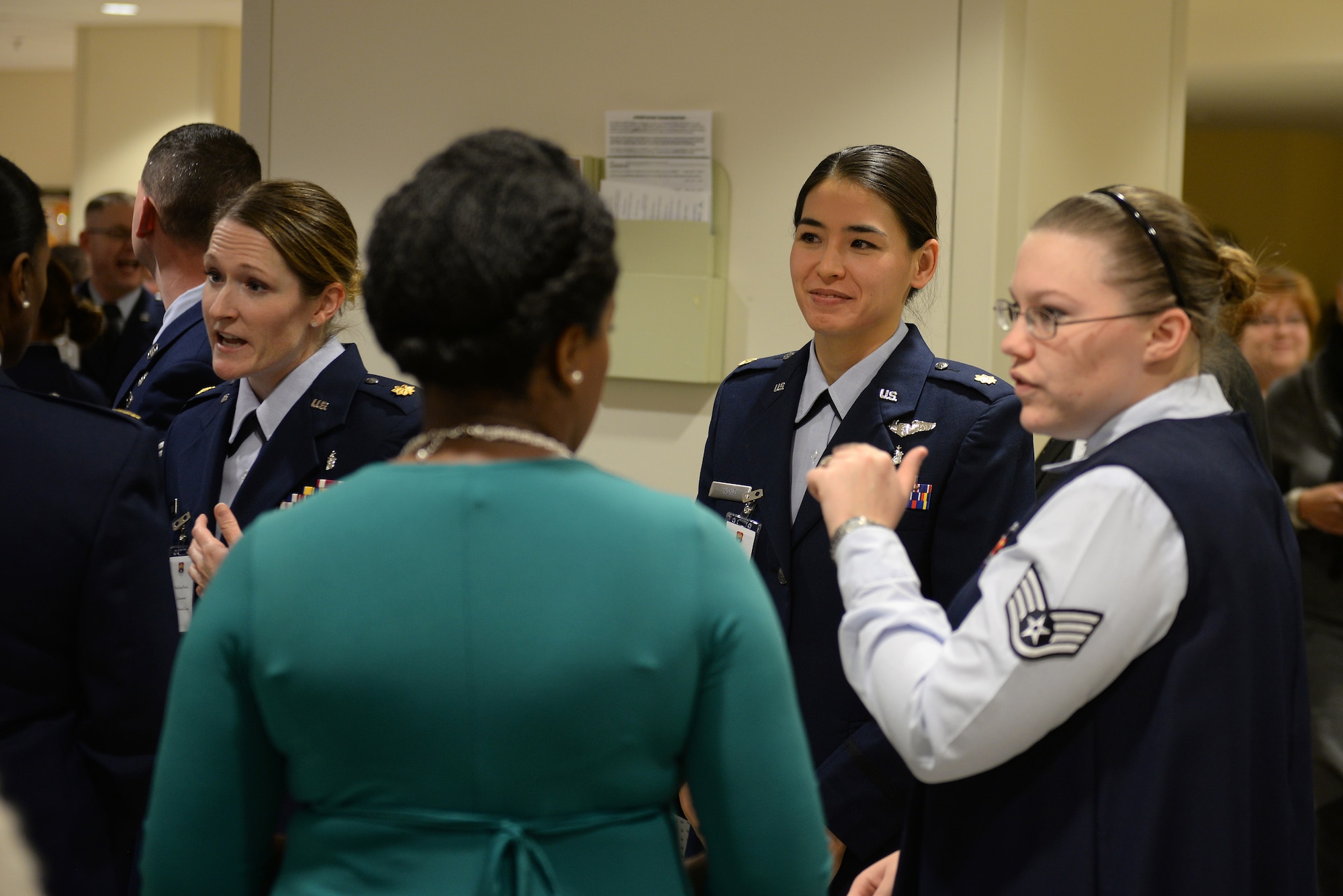 Local provider representatives gather to tour the capabilities of the Scott Air Force Base Clinic during the 3rd Annual Network Provider’s Social, Scott AFB, Ill., Nov. 6, 2014. The social’s intention is to provide a venue for off-base providers and the 375th Medical Group to foster a working relationship, making off-base care for beneficiaries a smoother process. (U.S. Air Force photo by Airman 1st Class Erica Crossen)