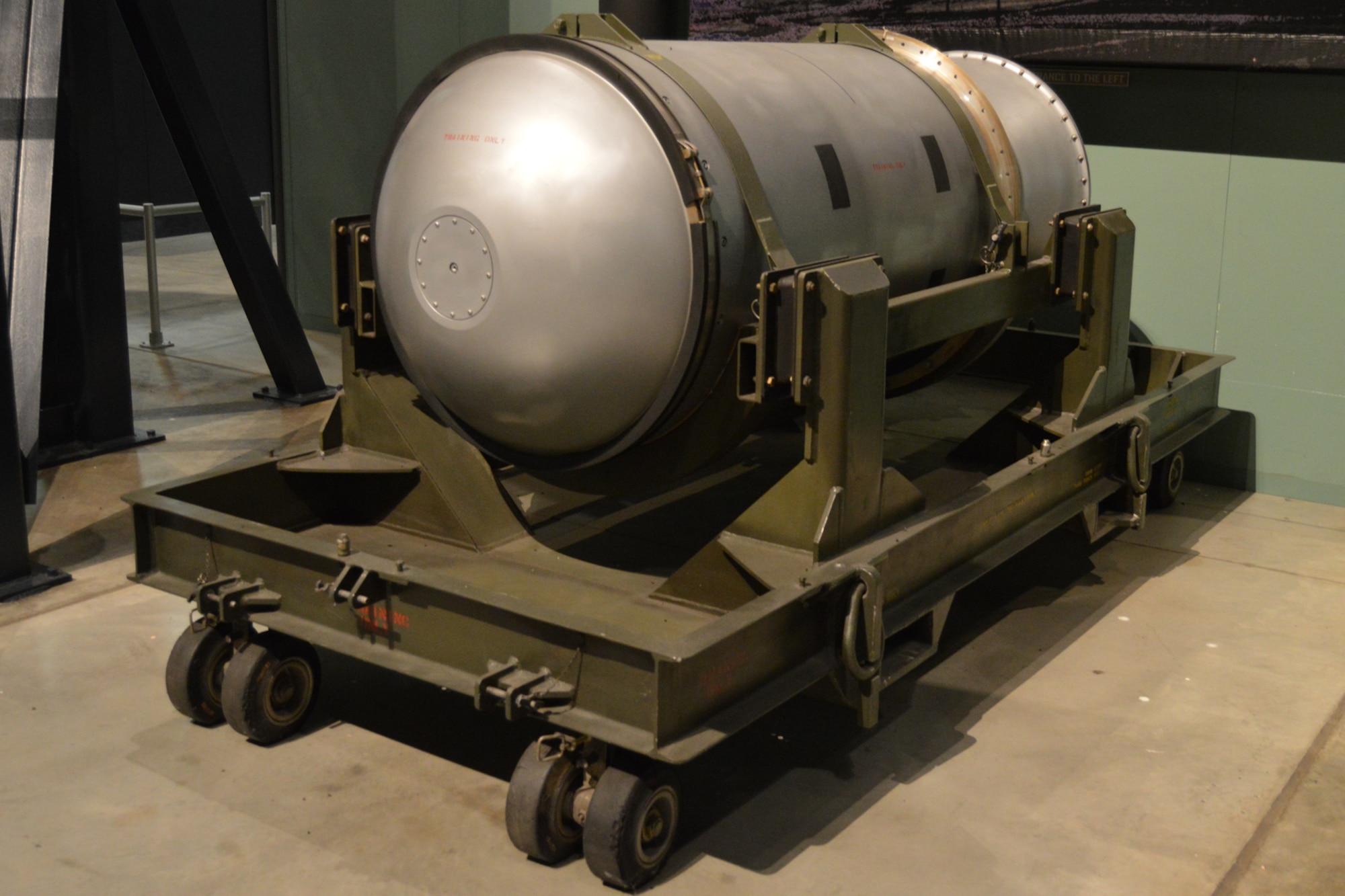 DAYTON, Ohio -- W53 Thermonuclear Bomb on display in the Missile and Space Gallery at the National Museum of the U.S. Air Force. (U.S. Air Force photo)
