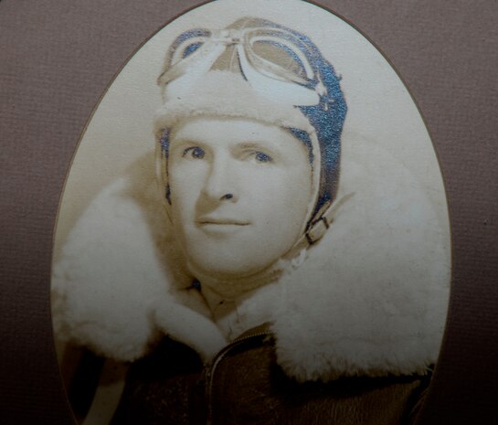 Retired Chief Master Sgt. Blaine Yelton as he looked almost 74 years ago, when he flew 55 missions in the Pacific Theater as waist gunner on a B-24. (Courtesy photo)