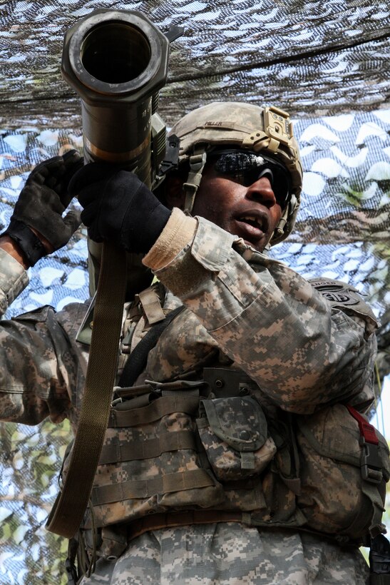 Army Staff Sgt. Mark O. Miller Demonstrates How To Use An At4 Antitank 