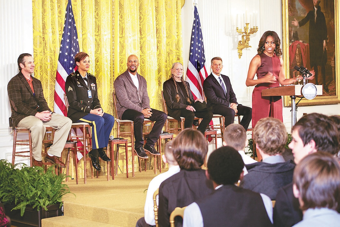 Quantico Middle/High School staff and students visited the White House to participate in a special Grammy Museum educational workshop, “Stars and Stripes Forever: A History of Music and the Military.” 