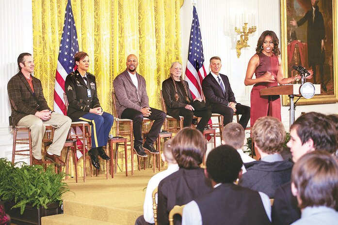 Quantico Middle/High School staff and students visited the White House to participate in a special Grammy Museum educational workshop, “Stars and Stripes Forever: A History of Music and the Military.” 