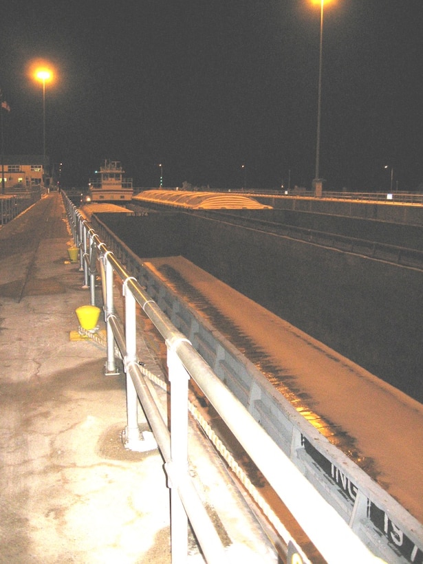 The U.S. Army Corps of Engineers, St. Paul District, locked the last tow of the season for the St. Paul, Minn., area Nov. 20, because ice conditions on the Mississippi River are becoming difficult for vessels to navigate.  The Motor Vessel Mary K Cavarra was locked through Lock and Dam 2, near Hastings, Minn., with four barges. Traditionally, the last tow heading south of Lock and Dam 2 has marked the unofficial end of the navigation season for the Twin Cities portion of the St. Paul District.
