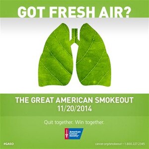McDonald Army Health Center staff promoted tobacco-cessation-awareness during “The Great American Smokeout,” at Fort Eustis, Va., Nov. 20, 2014, as a part of National Lung Cancer Awareness Month. The health center offers tobacco cessation classes at the Fort Eustis Health Management Clinic every first and second Wednesday of each month from 10:30 to 11:30 a.m. The clinic also offers online classes. (Courtesy graphic)