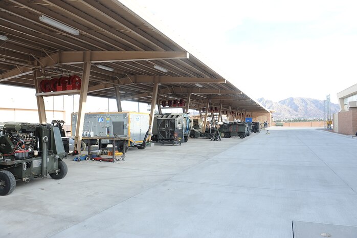 The Nellis Air Force Base, Nev., Aerospace Ground Equipment hangar, plays an important role in ground support. Personnel who work at the AGE hangar perform scheduled and unscheduled maintenance on AGE as well as inspect, test and operate the equipment to determine serviceability and proper operation. Personnel, who work with AGE, analyze and repair ground support equipment using conventional and digital multimeters, voltmeters, ohmmeters, oscilloscopes, circuit card testers and hand tools. (U.S. Air Force photo by Airman 1st Class Rachel Loftis) 