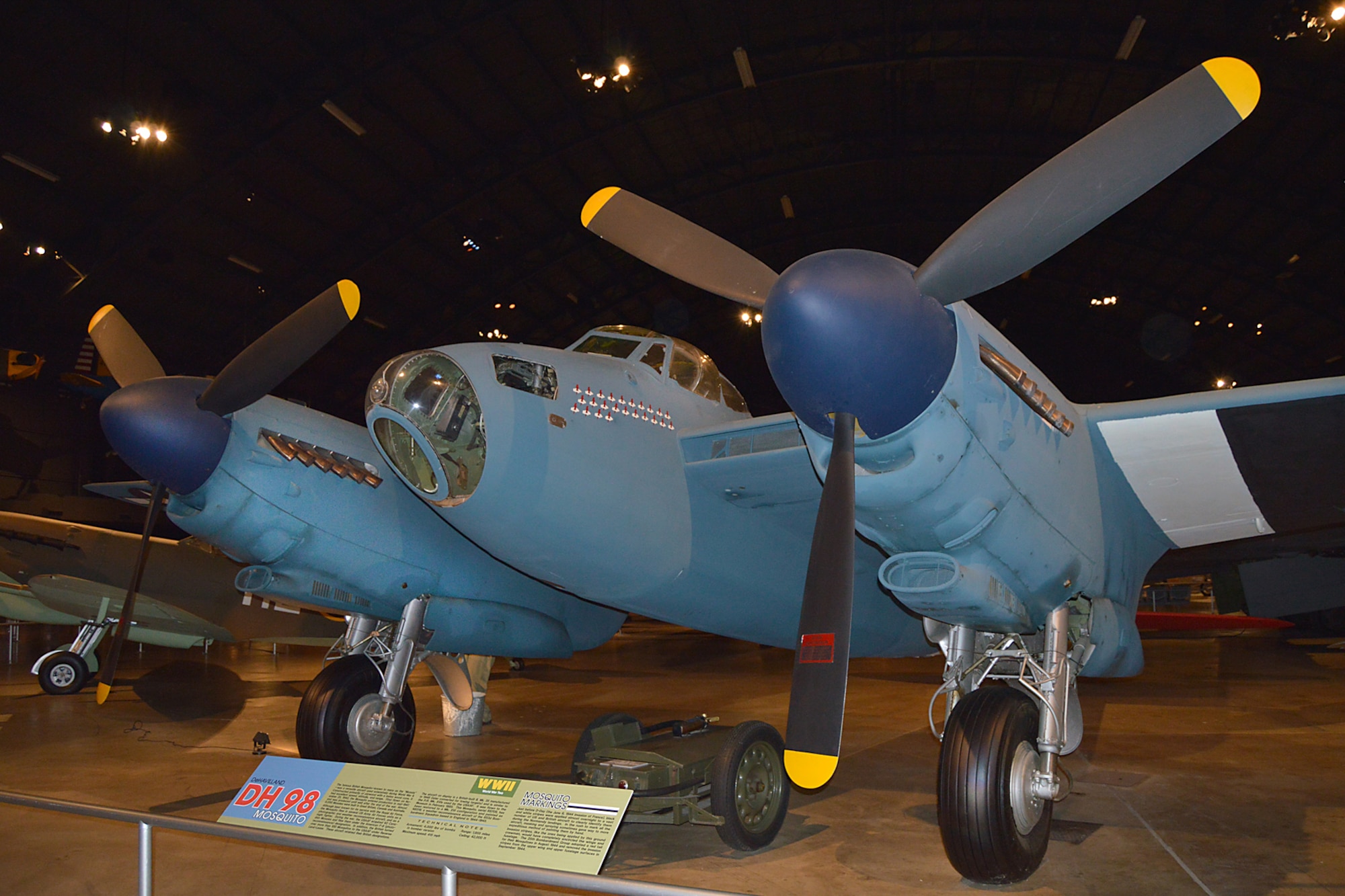 DAYTON, Ohio -- De Havilland DH 98 Mosquito in the World War II Gallery at the National Museum of the United States Air Force. (U.S. Air Force photo)
