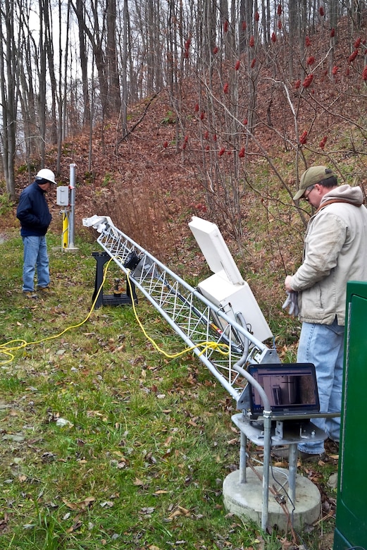Tom Brown and Joe Premozic from the Geotechnical Engineering Section traveled to the U.S. Army Corps of Engineers’ East Branch Dam to oversee upgrades to the automated data acquisition system, Nov. 12