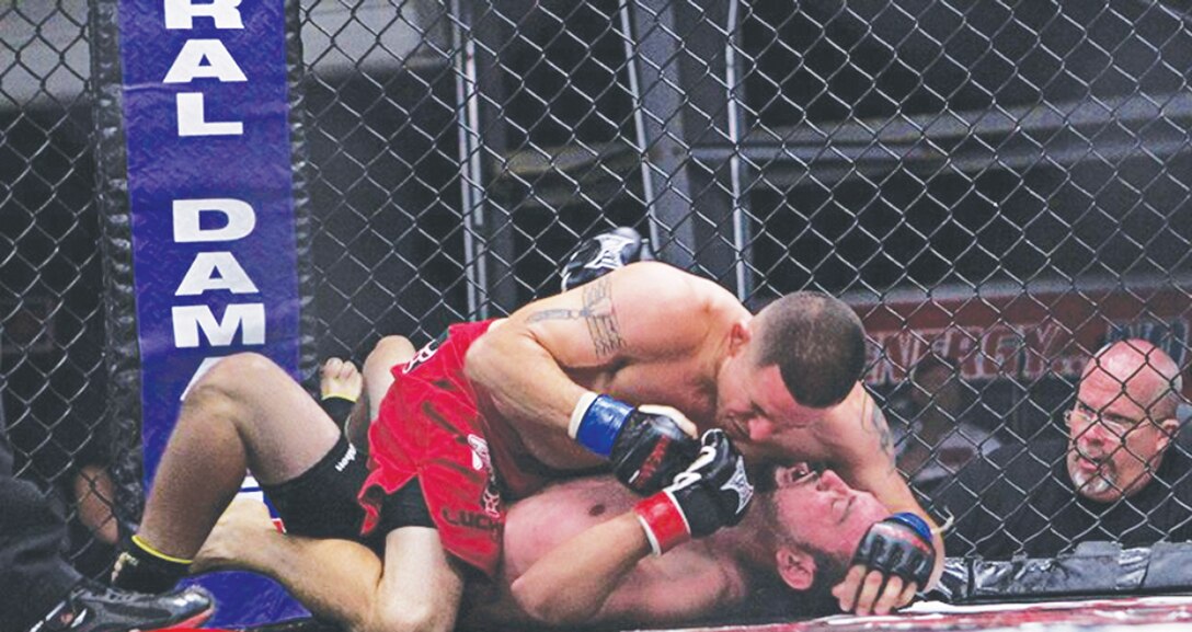 Staff Sgt. Francisco Castro, warehouse chief, Marine Forces Reserve, General Account, Marine Corps Logistics Base Albany, had his Professional Mixed Martial Arts debut in San Diego, Calif., recently.