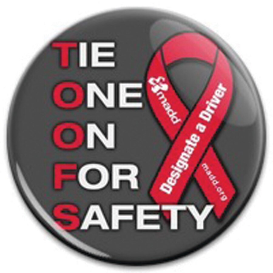 Started in 1986, Tie One On For Safety has been Mothers Against Drunk Driving’s largest community awareness campaign, advocating for people to drive safely, to sober up and buckle up during the holiday season.