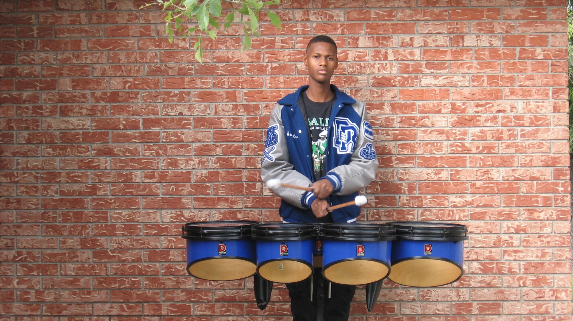 Pictured is Braylen Blassingame, with his snare drums.  Blassingame will be playing in the Macy’s Great American Marching Band on Nov. 27, 2014, in New York City, NY. Blassingame is a senior at Del Rio High School and section leader of the Mighty Ram Band. (Courtesy Photo)