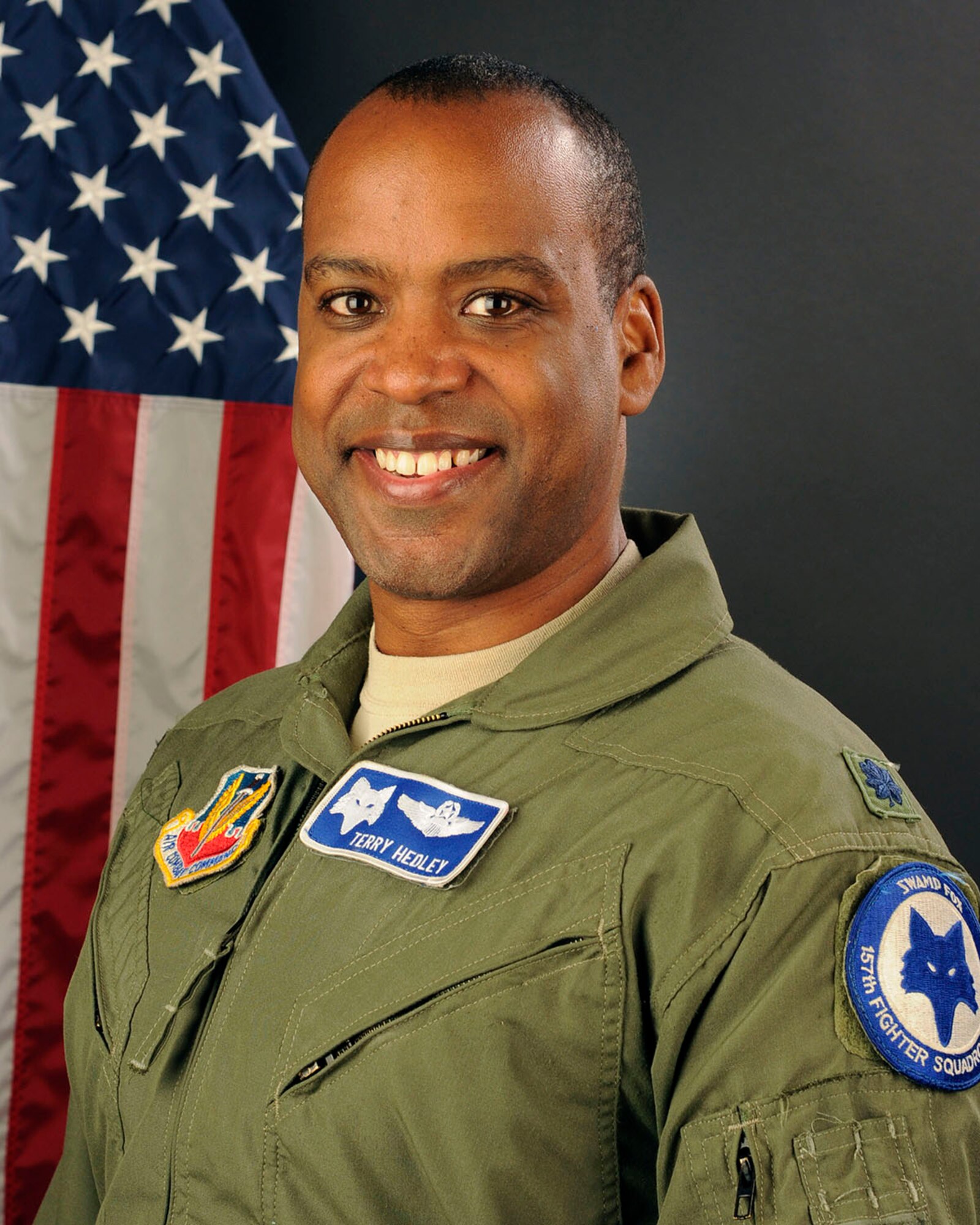 U.S. Ar Force Lt. Col. Terrence Hedley, 169th Operations Support Squadron at McEntire Joint National Guard Base, South Carolina Air National Guard, Nov. 14, 2014. (U.S. Air National Guard photo by Senior Master Sgt. Edward Snyder/Released)