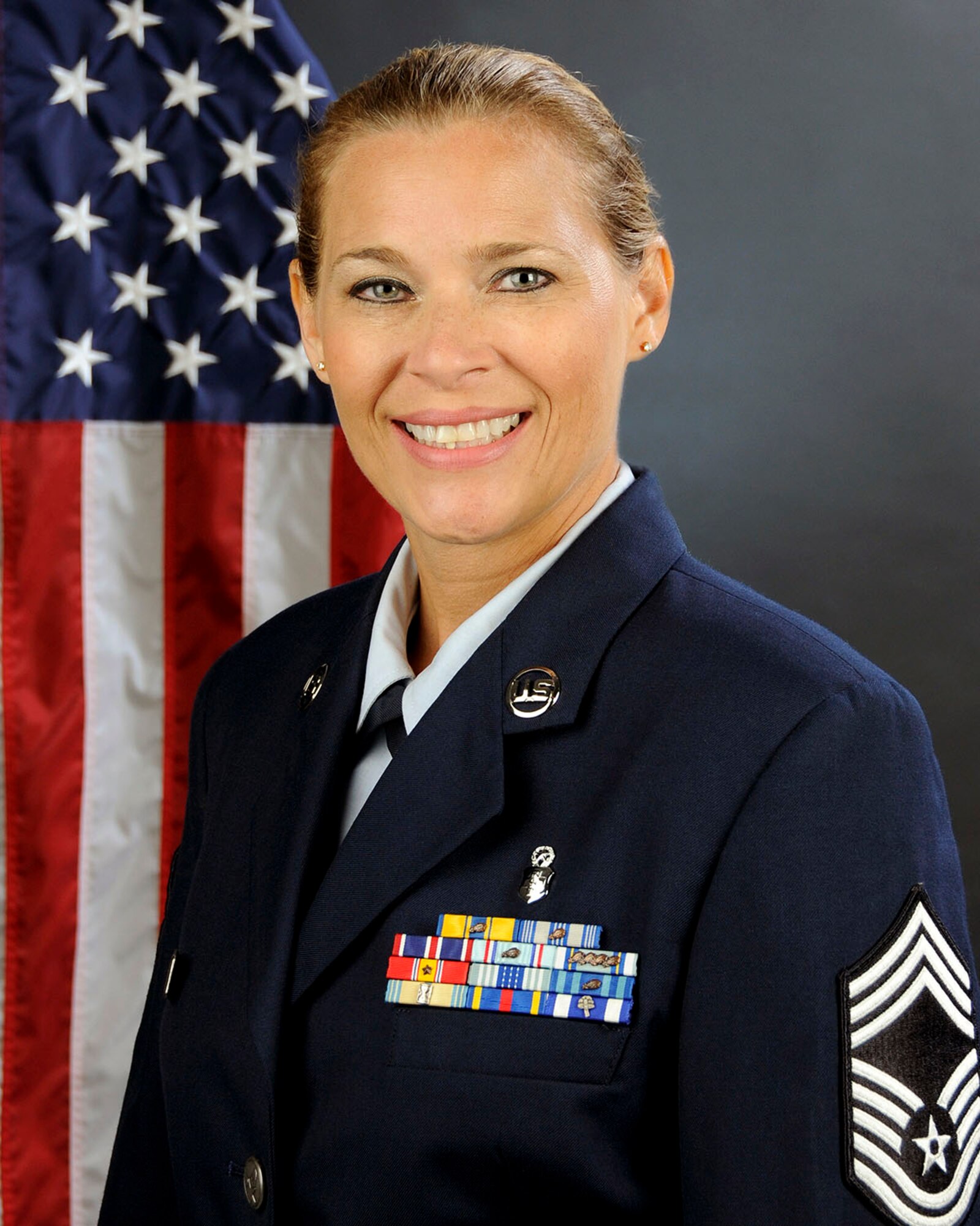 U.S. Air Force Chief Master Sgt. Kellie Vinson, 169th Medical Group at McEntire Joint National Guard Base, South Carolina Air National Guard, Sept. 5, 2013.  (U.S. Air National Guard photo by Tech. Sgt. Caycee Watson/Released)
