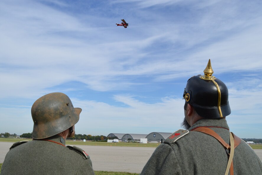 DAYTON, Ohio -- World War I aircraft took to the skies during the Ninth WWI Dawn Patrol Rendezvous on Sept. 27-28, 2014, at the National Museum of the U.S. Air Force. (U.S. Air Force photo)