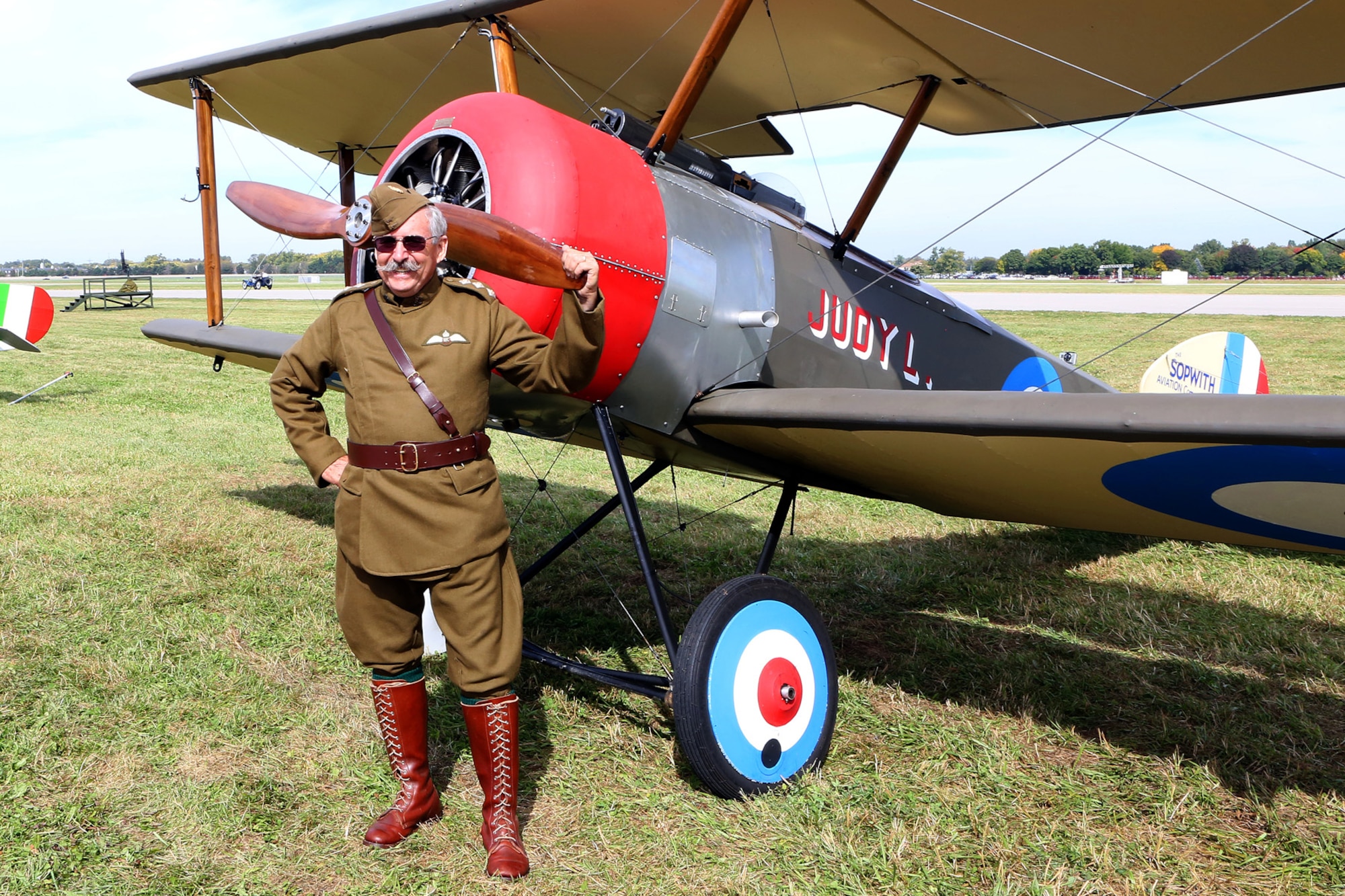 DAYTON, Ohio -- Visitors encountered more than 60 re-enactors performing skits in a war encampment during the Ninth WWI Dawn Patrol Rendezvous on Sept. 27-28, 2014. (U.S. Air Force photo by Don Popp)