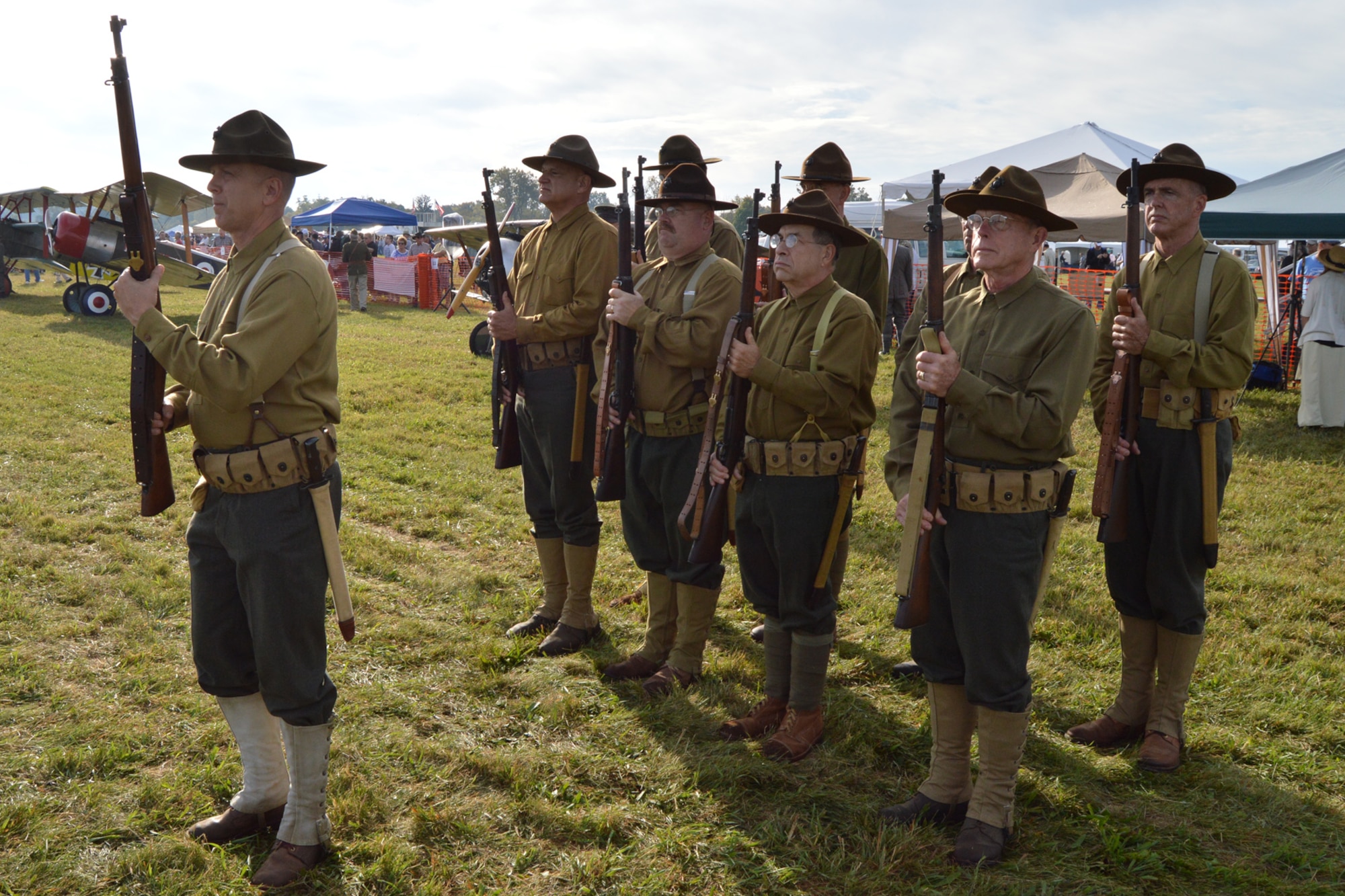 DAYTON, Ohio -- Visitors encountered more than 60 re-enactors performing skits in a war encampment during the Ninth WWI Dawn Patrol Rendezvous on Sept. 27-28, 2014. (U.S. Air Force photo)