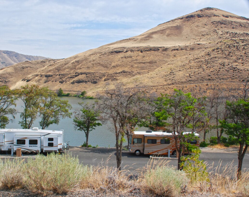 Overlooking the campground area at Lepage Park.