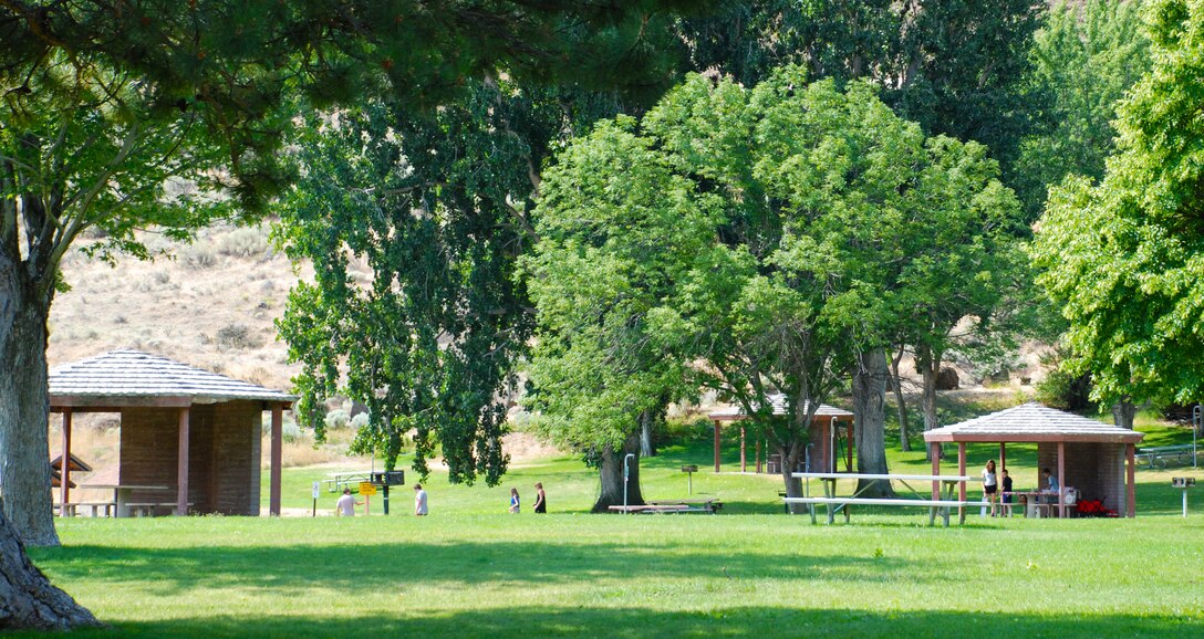 Enjoying the shade at Lepage Park.