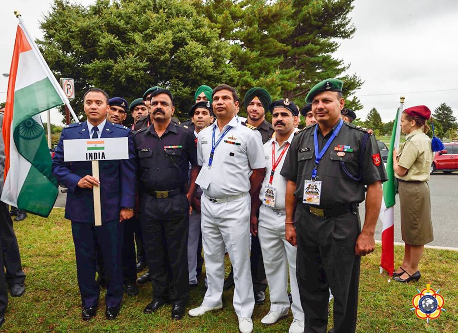 The Indian Delegation lining up during the Opening Ceremony of the 29th CISM World Military Wrestling Championship at Joint Base McGuire-Dix-Lakehurst (MDL), New Jersey 1-8 October