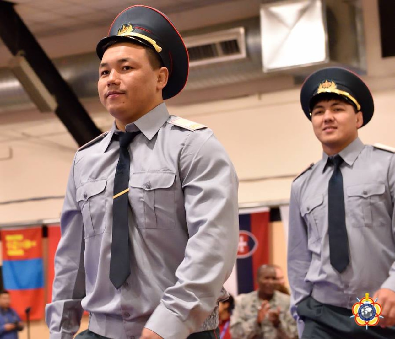 Members of the Kazakhstan Delegation during the Opening Ceremony of the 29th CISM World Military Wrestling Championship at Joint Base McGuire-Dix-Lakehurst (MDL), New Jersey 1-8 October