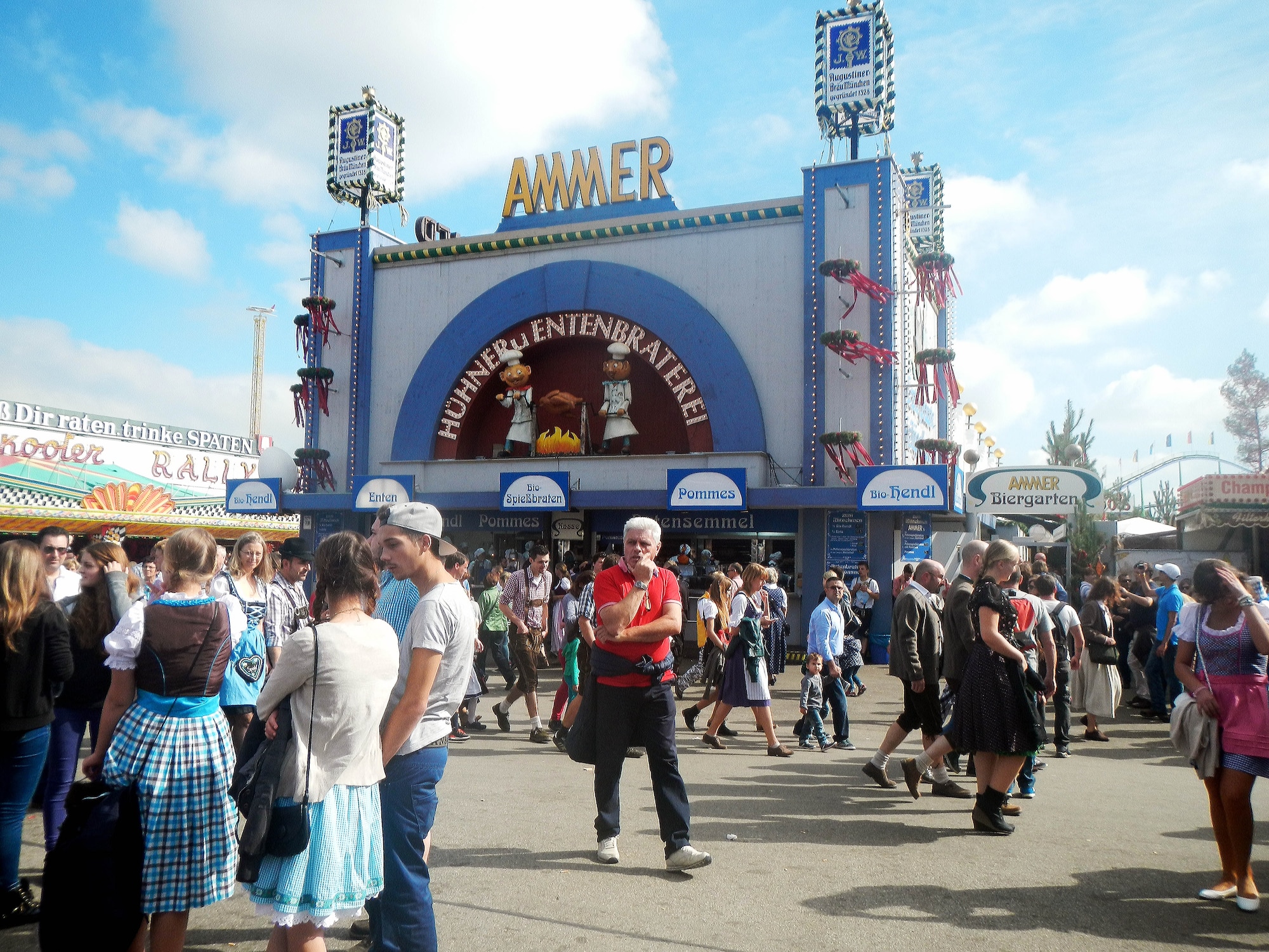 Oktoberfest is a 16-day festival leading up to the first Sunday of October held annually in Munich, Germany. Food vendors lined the streets of the festival providing various tradition meals, to include Würstl, sauerkraut, Schweinebraten and Knödel. (U.S. Air Force photo/Airman 1st Class Deana Heitzman)