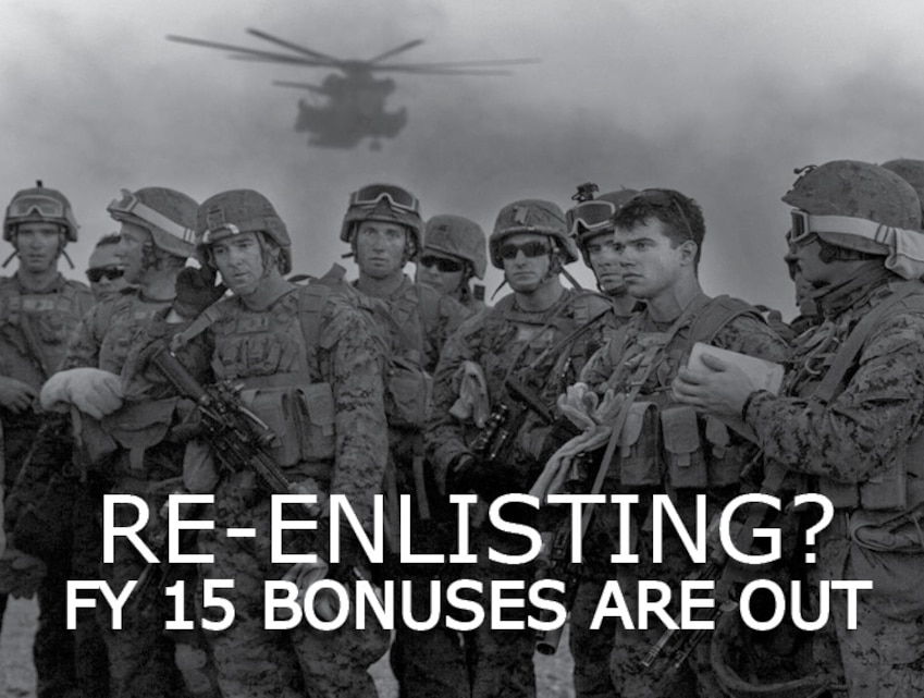 FY 15 Re-enlistment Bonuses Are Out > United States Marine Corps ...