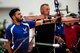 Air Force athlete Daniel Crain aims at his target in an archery qualification round during the 2014 Warrior Games Oct. 1, 2014, at the U.S. Olympic Training Center in Colorado Springs, Colo. The Warrior Games consist of athletes from the Defense Department, who compete in Paralympic-style events for their respective military branch. The goal of the games is to help highlight the potential of warriors through competitive sports. (U.S. Air Force photo/Airman 1st Class Scott Jackson)