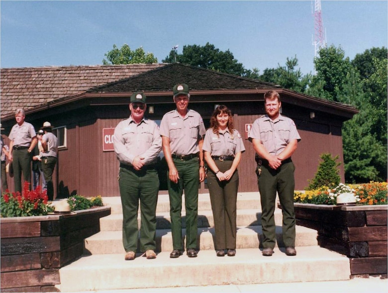 Andrea Murdock-McDaniel  began her Corps of Engineers Career as a Park Ranger with the St. Louis District. (second from right)(