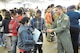 Members of the 459th Air Refueling Wing talk to students from Prince William County area high schools at the 10th Annual Virginia Department of Transportation Career Fair held at the Prince William County Fairgrounds in Manassas, Virginia, on October 2, 2014. The wing and other agencies and businesses volunteer for the event to show students the various opportunities in the world of transportation. Hundreds of students attend this event each year. (U.S. Air Force photo / Maj. Tim Smith)