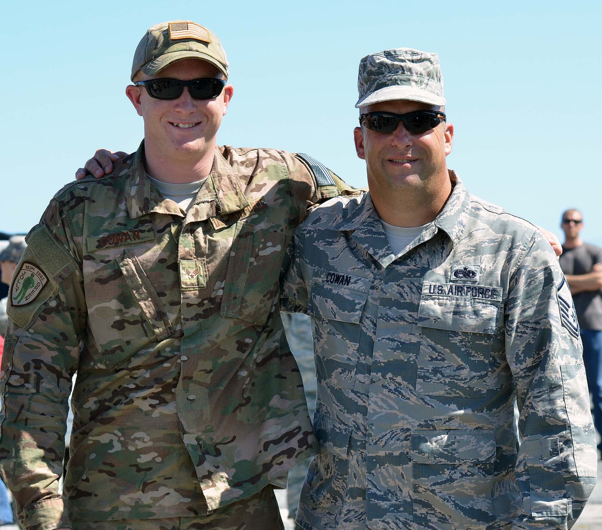 A group of reservists from the 920th Rescue Wing returns home Oct. 2, 2014 at approximately 2:45 p.m. from a 120-day deployment serving in the Horn of Africa at Patrick Air Force Base, Fla.  The Rescue Airmen included Air Force helicopter pilots, maintenance, supply, life support, intelligence and medical personnel.  The Citizen Airmen provided support for personnel-recovery operations along with humanitarian efforts as needed.