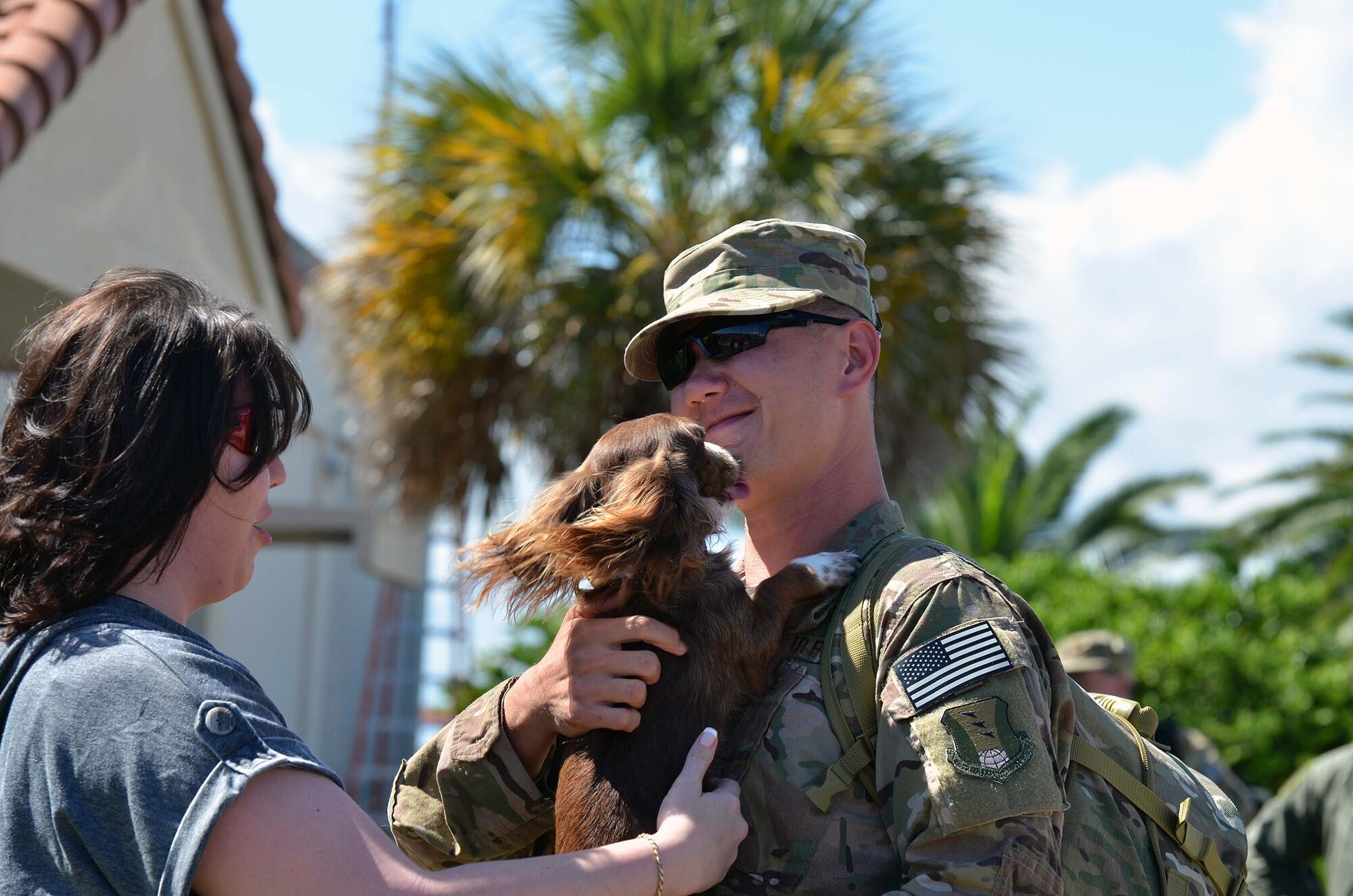 A group of reservists from the 920th Rescue Wing returns home Oct. 2, 2014 at approximately 2:45 p.m. from a 120-day deployment serving in the Horn of Africa at Patrick Air Force Base, Fla.  The Rescue Airmen included Air Force helicopter pilots, maintenance, supply, life support, intelligence and medical personnel.  The Citizen Airmen provided support for personnel-recovery operations along with humanitarian efforts as needed.