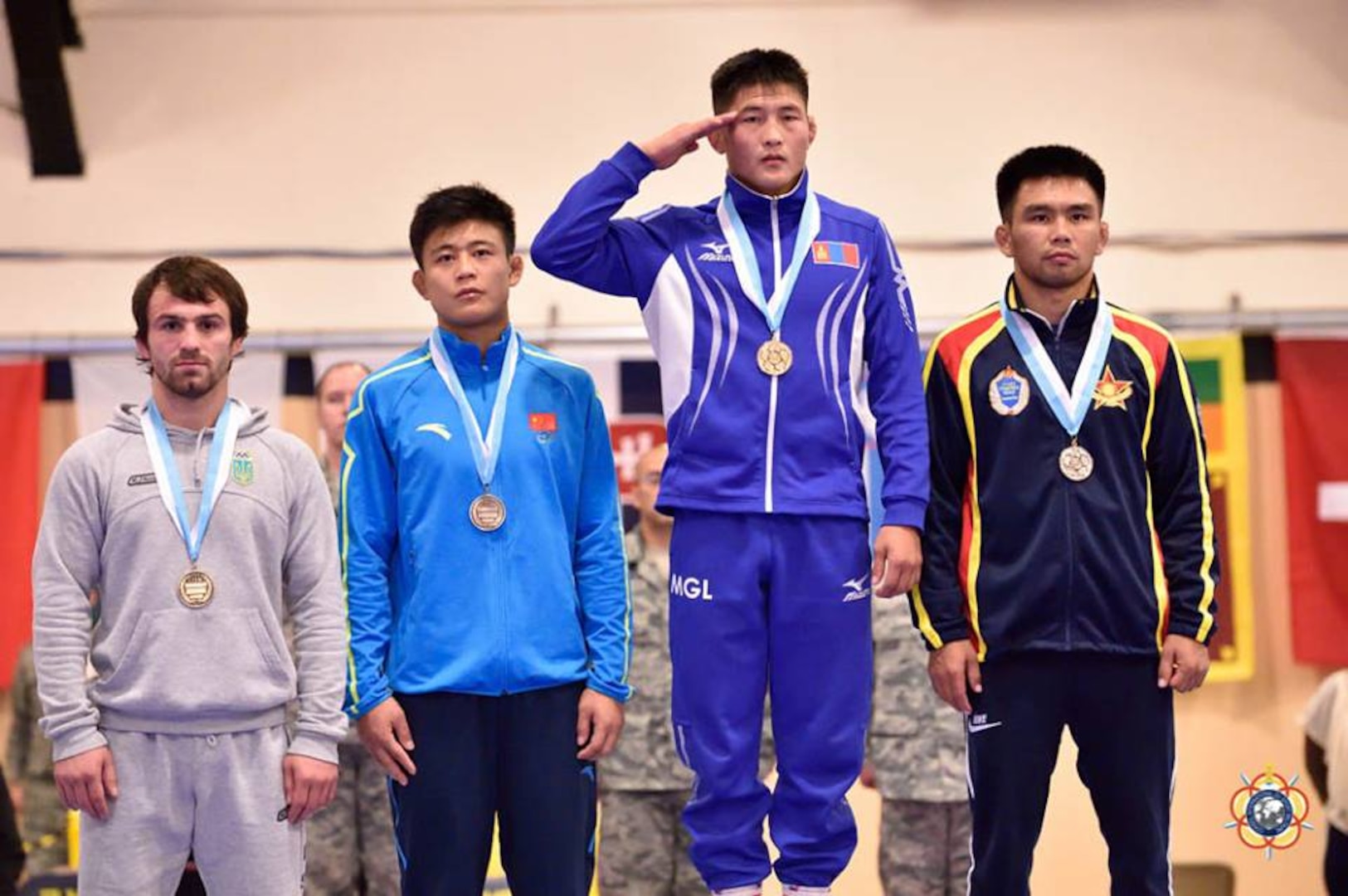 The 2014 CISM World Military Wrestling Championship at Joint Base McGuire-Dix-Lakehurst, New Jersey on 3 October 2014.