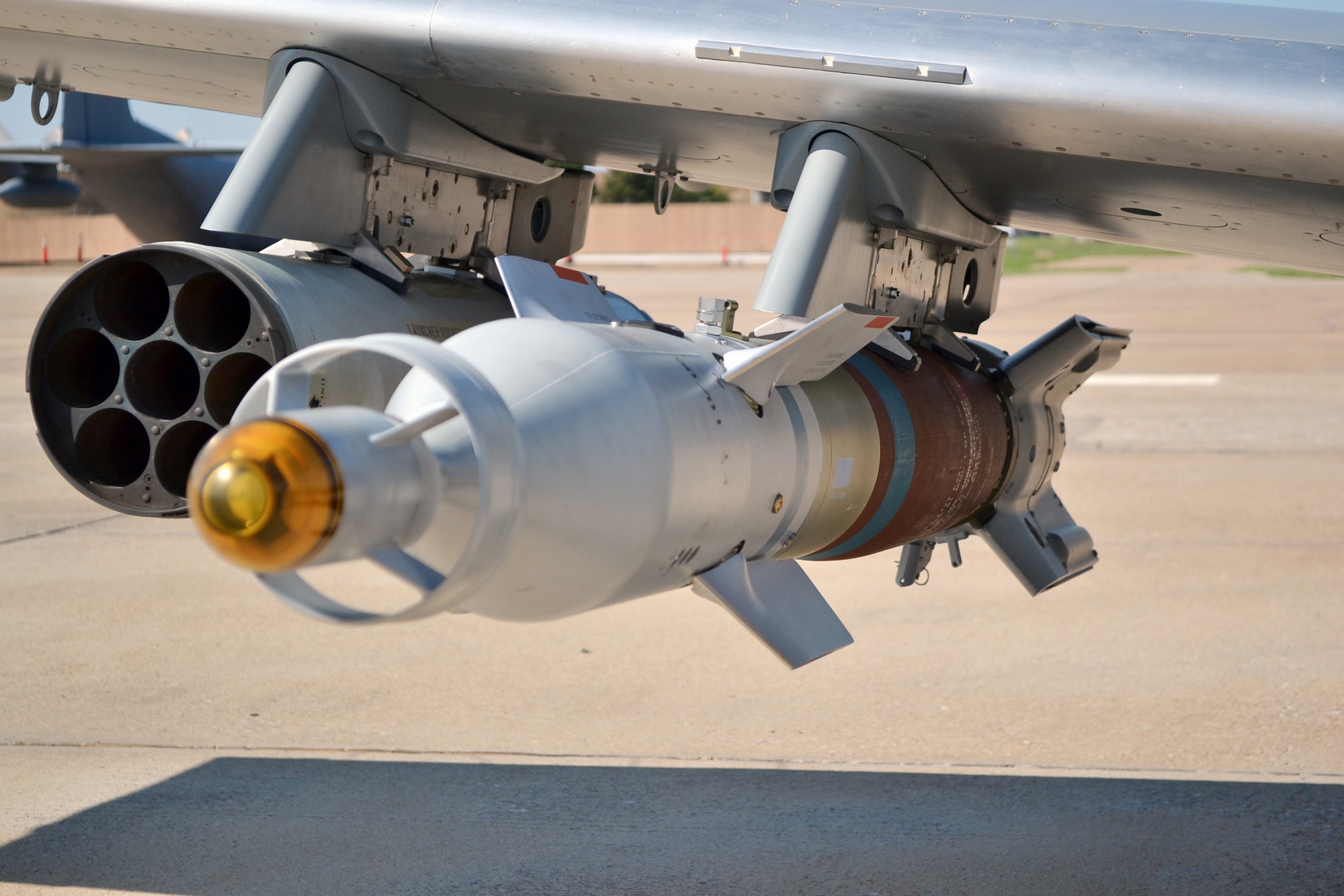 The AT-6 can carry anything from traditional dumb bombs like the MK-82 up to GPS guided munitions, up to a 500-pound bomb. (Official U.S. Air Force photo by Airman 1st Class Brigette Waltermire)
