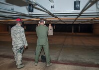 Col. Brian Silkey, 419th Operations Group commander, distinguishes between friendly and combatants targets during a training competition between other commanders around the wing. (U.S. Air Force photo/ Staff Sgt. Christina Judd)