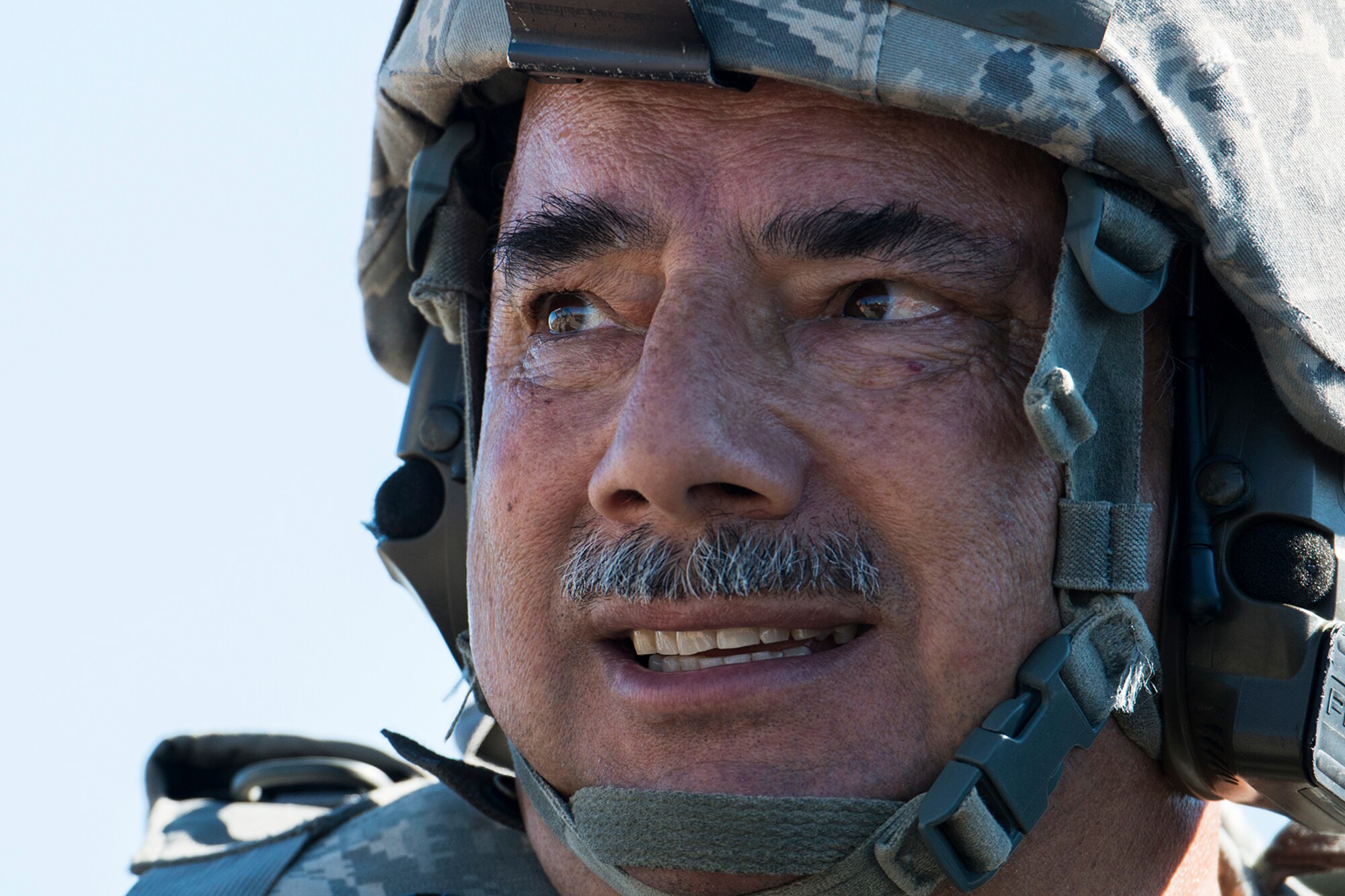 U.S. Air Force Tech. Sgt. David Fuselier is the team captain of the 307th Security Forces Squadron six-man team participating in the Global Strike Challenge, Sept. 24, 2014, Camp Guernsey, Wyo. The Global Strike Challenge is the world's premier bomber, Intercontinental Ballistic Missile, helicopter operations and security forces competition with units from Air Force Global Strike Command, Air Combat Command, Air Force Reserve Command and the Air National Guard. (U.S. Air Force photo by Master Sgt. Greg Steele/Released)