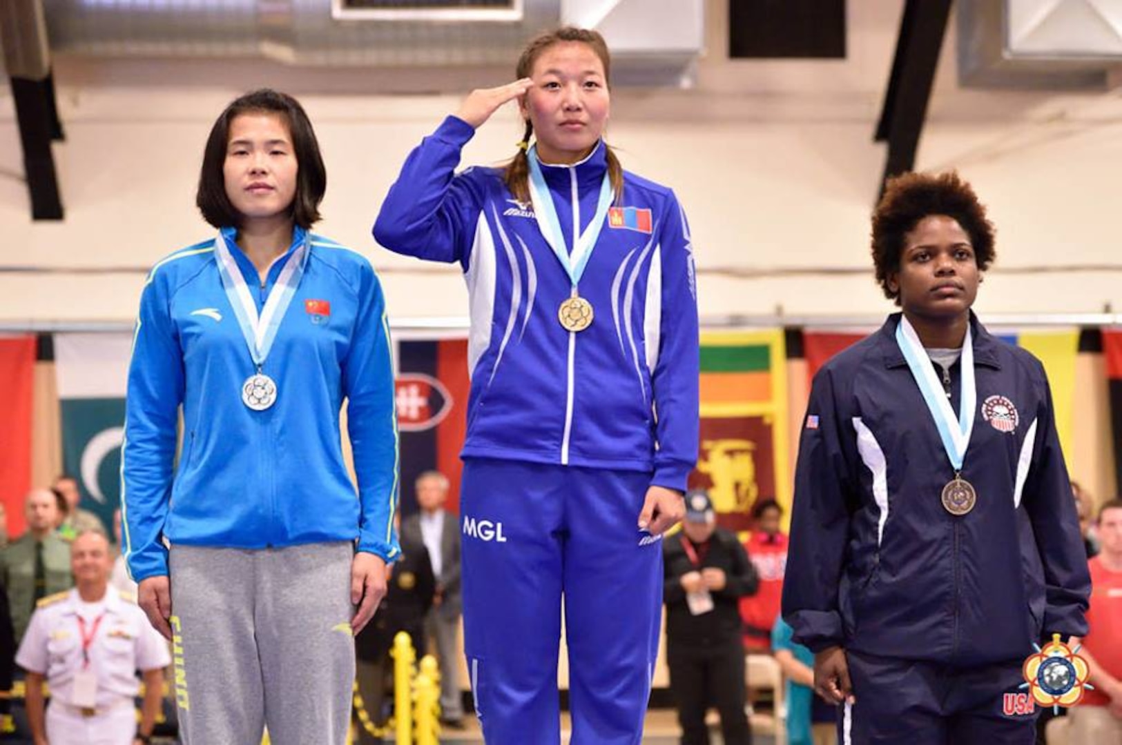 Mongolia wins gold: 60 kg
Gold- Tserenchimed Sukhee (Mongolia)
Silver- Xiaofang Chen (China) 
Bronze - Othella Feroleto (USA) 
