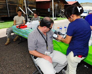 Joint Task Force-Bravo’s Medical Element (MEDEL) and the Army Support Activity hosted the Soto Cano Air Base Health and Wellness Fair providing valuable health and wellness information for all military and Department of Defense civilians on base, on October 2, 2014. (Photo by Martin Chahin)