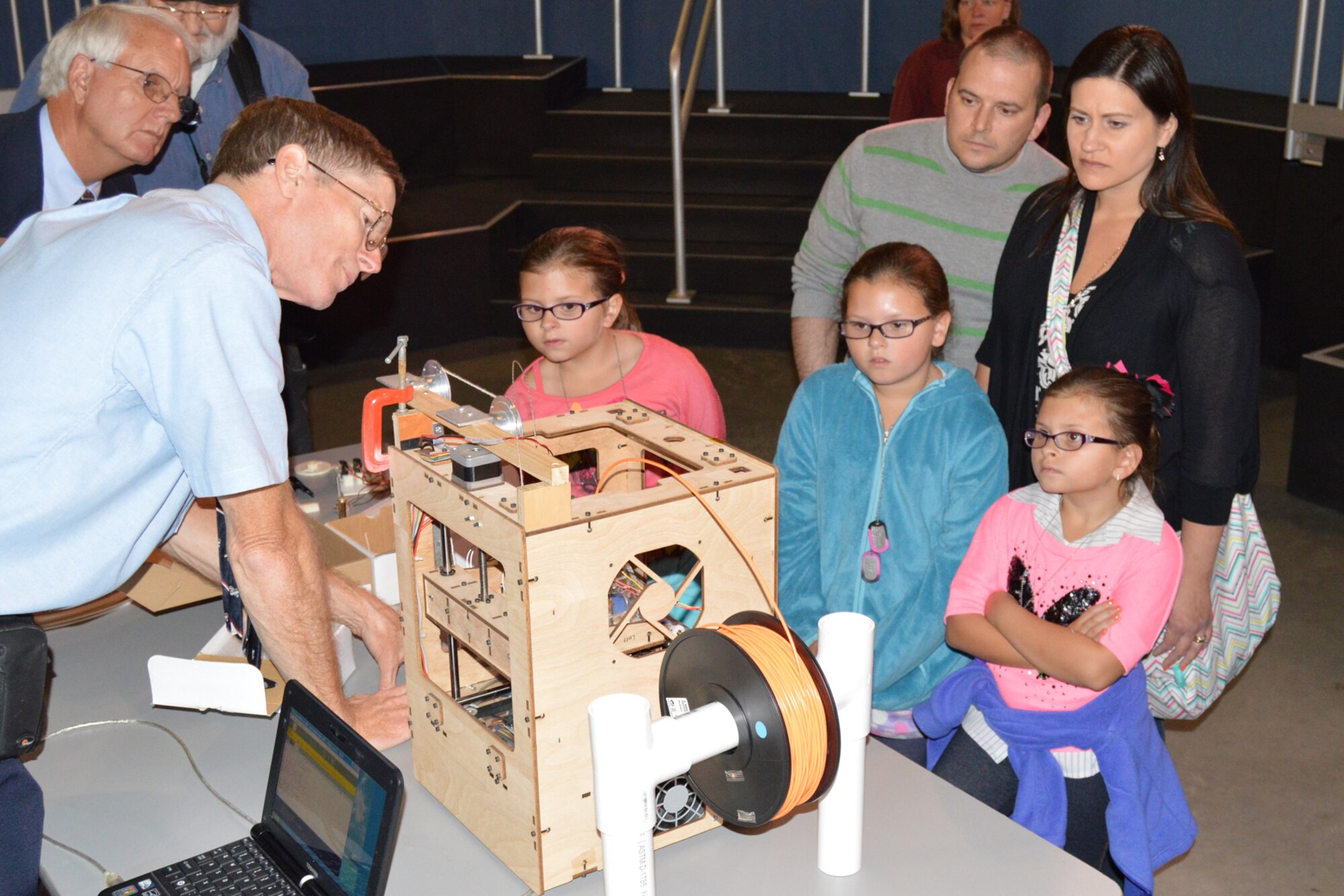 DAYTON, Ohio -- Students participate in aerospace demonstration stations during Home School Day on October 6, 2014, at the National Museum of the U.S. Air Force. (U.S. Air Force photo)