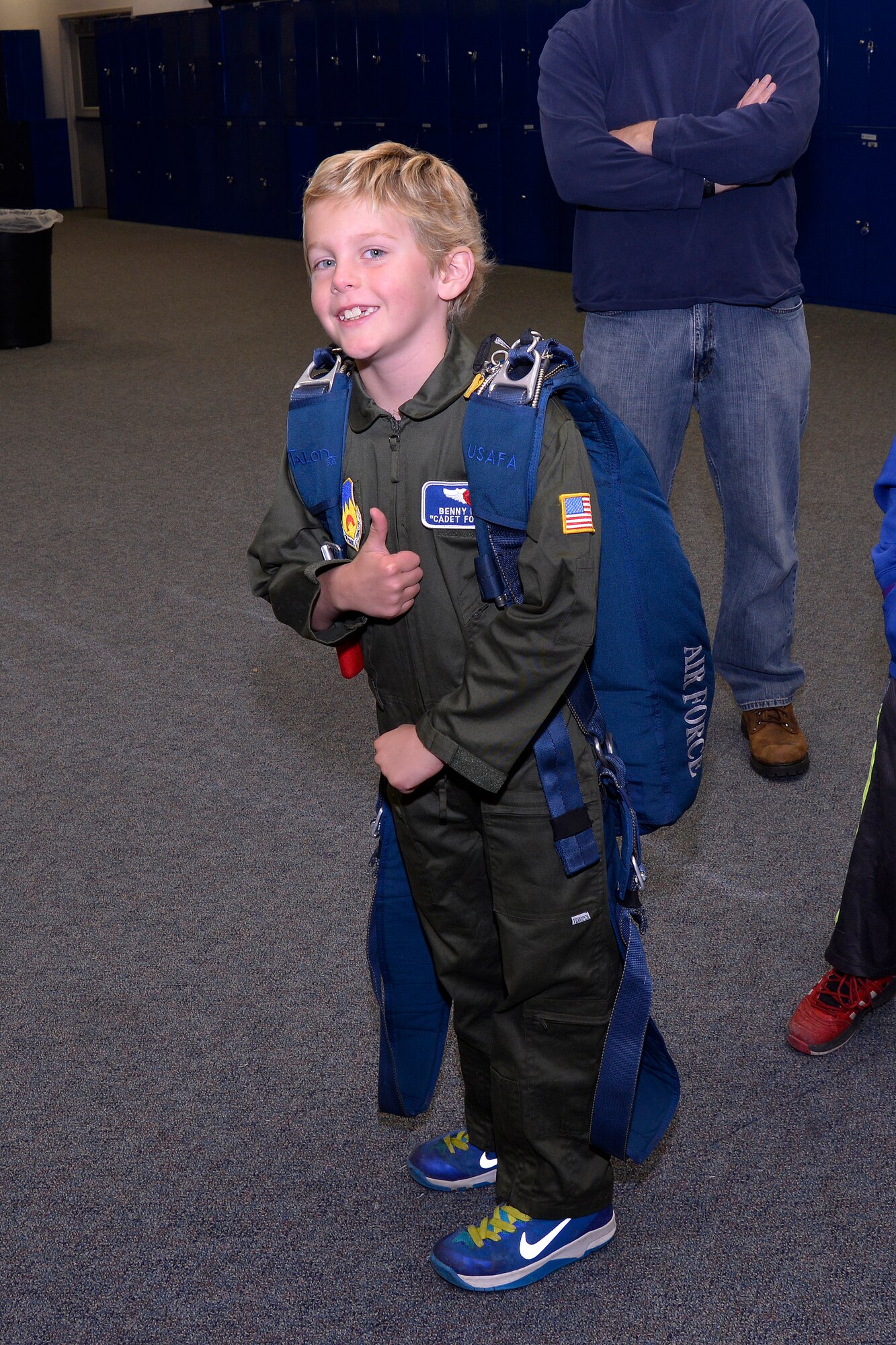 The Academy's latest Cadet for a Day, Benny Remmer, 7, of Monument, Oct. 3, 2014.
(U.S. Air Force photo/Jason Gutierrez)

