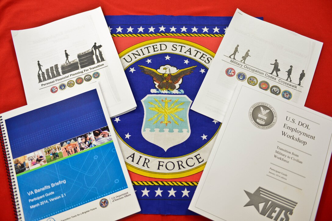 Transition Goals Plans Success is a cooperative venture between the Department of Defense, Office of Veterans Affairs and the U.S. Department of Labor designed to completely revamp the transition program in an effort to assist Airmen in making the shift from military to civilian life and combat the high unemployment rate among veterans. (U.S. Air Force photo by Senior Airman Zachary Hada/Released)