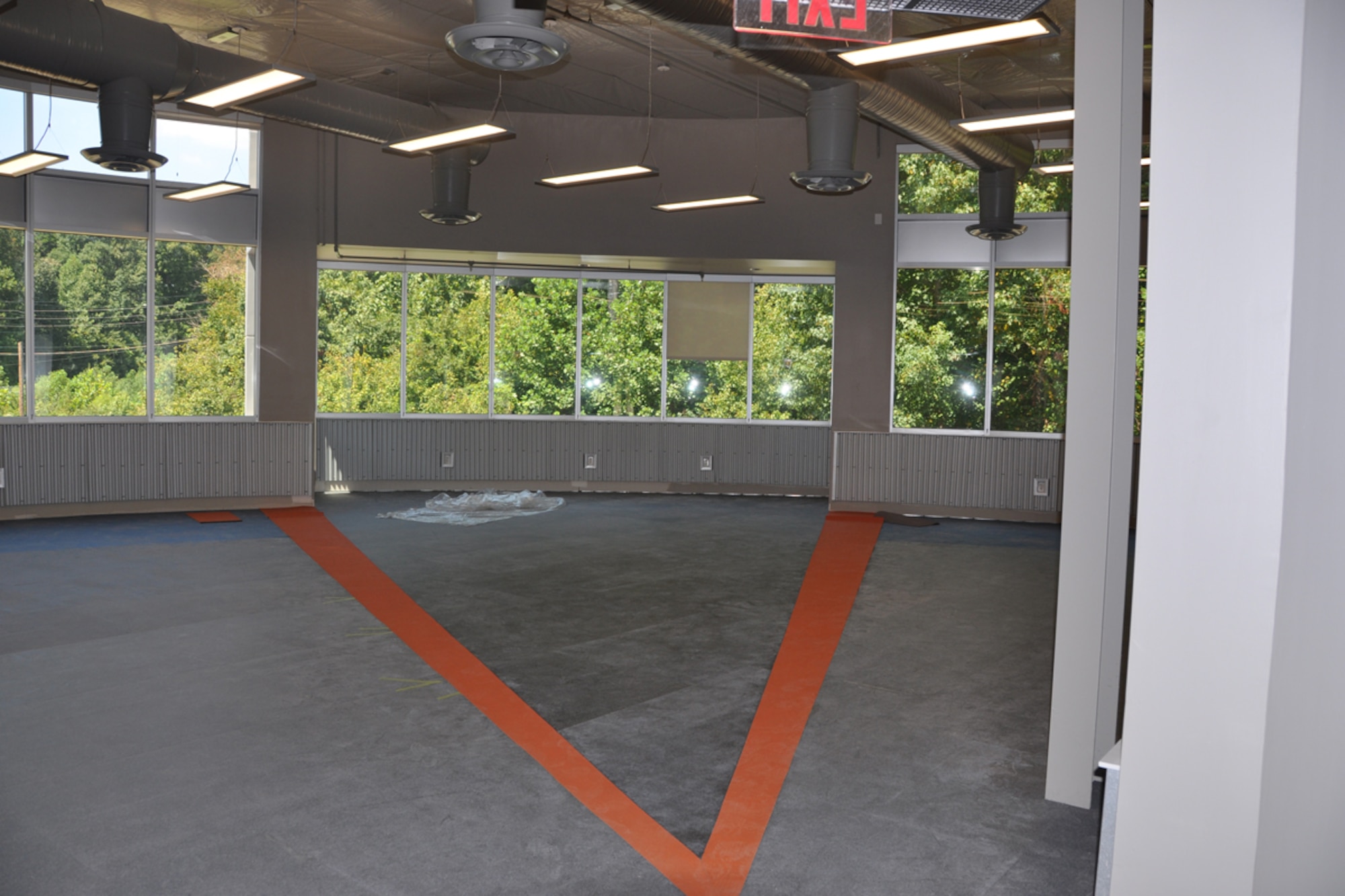 The newly renovated Dobbins Fitness center is scheduled to re-open early November 2014. The center will include an expanded work-out area and state of the art fitness equipment. (U.S. Air Force photo/James Branch)