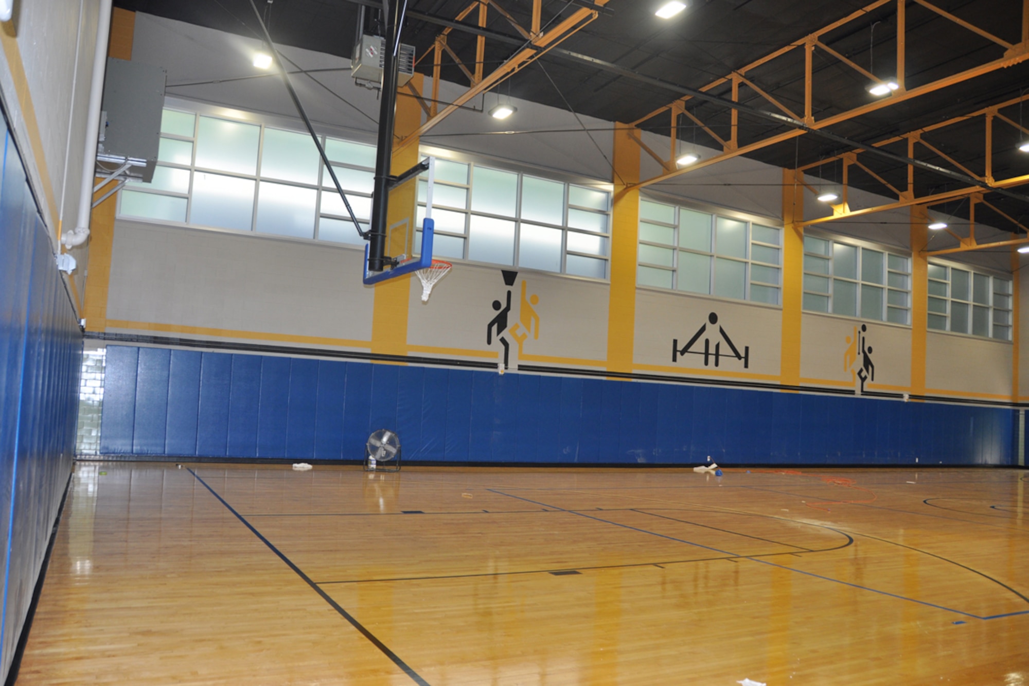 The newly renovated Dobbins Fitness center is scheduled to re-open early November 2014. The center will include an expanded work-out area and state of the art fitness equipment. (U.S. Air Force photo/James Branch)