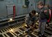 SrA. Miriam Aponte, 439th Maintenance Squadron, shows "Pilot for A Day" Peyton Malloy the ins and outs of the C-5 Galaxy Oct. 4, 2014 at Westover Air Force Reserve Base, Chicopee, Mass. “Pilot for a Day” is a program that provides high-spirited children like Peyton, who have serious or chronic conditions, and their families the unique opportunity to be guests of Westover and the U.S. Air Force. Peyton Malloy was accompanied by his mother Anne, father Robert, and sister Ashlyn. (U.S. Air Force photo/SrA. Monica Ricci)